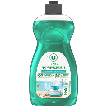 Image de U NATURE
Liquide vaisselle Parfum menthe basilic