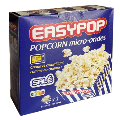 Pop-corn salé micro-ondable, sachet 3 x 100g - Super U, Hyper U, U Express  