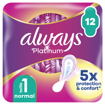 Image de Serviettes hygiéniques normal platinum ALWAYS