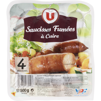 Image de U
Saucisses fumées à cuire