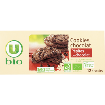 Image de U BIO
Cookies chocolat pépite de chocolat paquet de 175