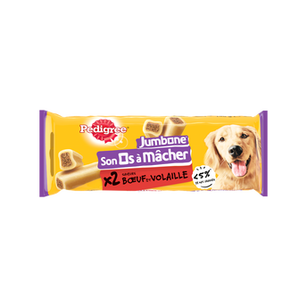 Image de Friandises chien Os à mâcher saveur boeuf et volaille PEDIGREE x2