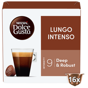Image de Café capsules NESCAFE LUNGO INTENSO N°9 - Vietnam - Brésil - compatible DOLCE GUSTO