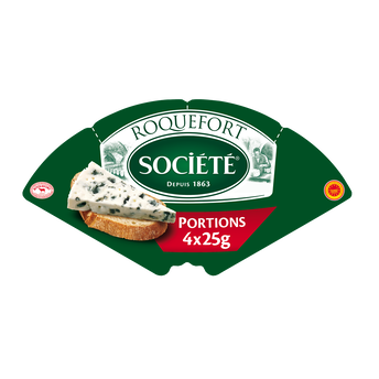Image de Roquefort AOP au lait cru de brebis SOCIÉTÉ 4 portions