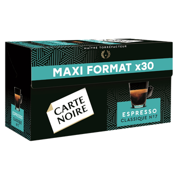 Carte Noire Café Capsules Carte Noire Espresso Classqiue N°7 - Compatible Nespresso - X30