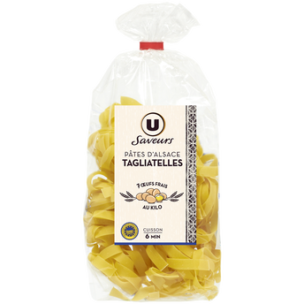 Image de U SAVEURS
Tagliatelles IGP d'Alsace aux oeufs - Sachet