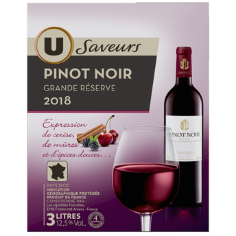 Image de U SAVEURS
Vin rouge IGP Pays d'OC Pinot Noir - Fontaine à vin