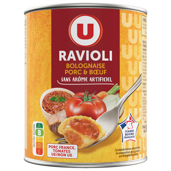 Image de U
Ravioli bolognaise porc boeuf VBF, boîte