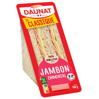 Image de Sandwich triangle plaisir vrai jambon emmental DAUNAT