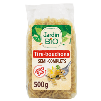 Image de Tire bouchons semi-complets pâtes bio JARDIN BIO