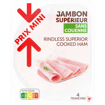 Image de Jambon Supérieur sans couenne - x4 tranches