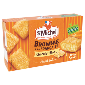 Image de Mini brownie blanc cocottes SAINT MICHEL, 8 sachets de