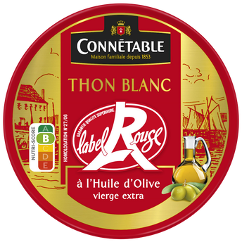 Image de Thon blanc germon à l'huile d'olive vierge extra label rouge CONNETABLE, 1/5