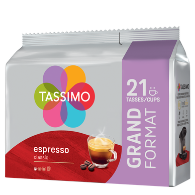 Café long classique dosettes, Tassimo (x21, 141 g)