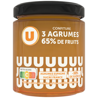 Image de U
Confiture 3 agrumes 65% de fruits