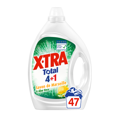 Lessive liquide savon de marseille et aloe vera Xtra 2,115l sur