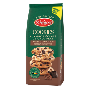 Image de Biscuits cookies double chocolat DELACRE