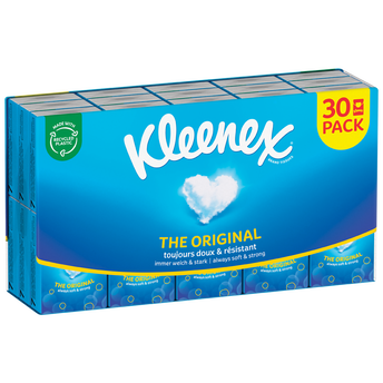 Image de Mouchoirs blancs original KLEENEX, 30 mini