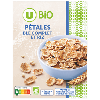 Image de U BIO
Pétales de blé complet et riz nature