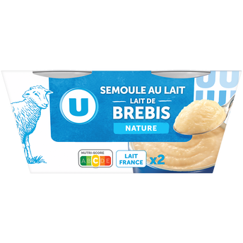 Image de U
Semoule au lait de brebis nature sucré