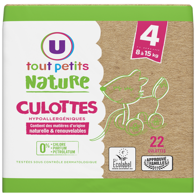 Couches Culottes bebe tailles 4 8 15kg X22 Super U Hyper U U Express www ursesu
