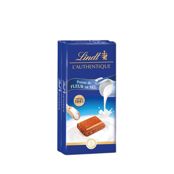 Image de Chocolat lait fleur de sel LINDT, tablettes