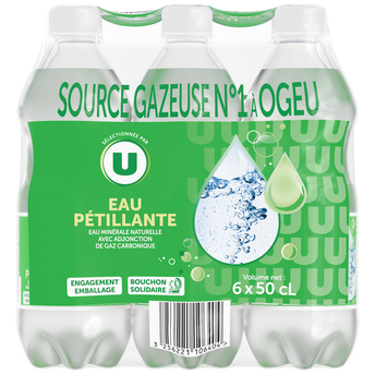 Image de U
Eau minérale naturelle gazeuse  pack de