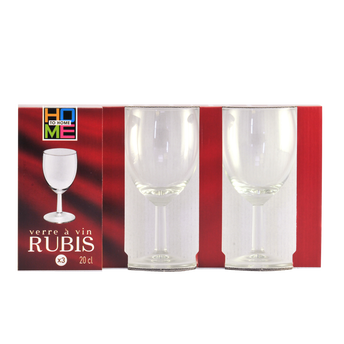 Image de Verres à vin, rubis, 20cl, transparent, 3
