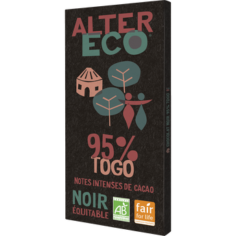 Image de Chocolat noir bio Togo 95% ALTER ECO - Tablette
