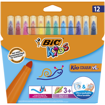 Image de Feutres Kid Couleur XL BIC 12 unités couleurs