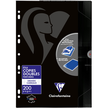 Image de Copie double perforée CLAIREFONTAINE, Seyès, 21x29,7cm, 200 pages
