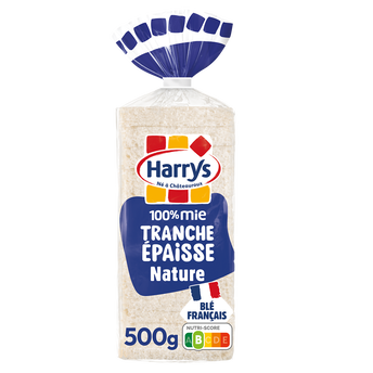 Image de Pain de mie 100% Mie tranches épaisses Nature sans additifs HARRYS