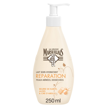 Image de Lait réparation peaux abimées desséchées karitée et aloes cire abeilleLE PETIT MARSEILLAIS