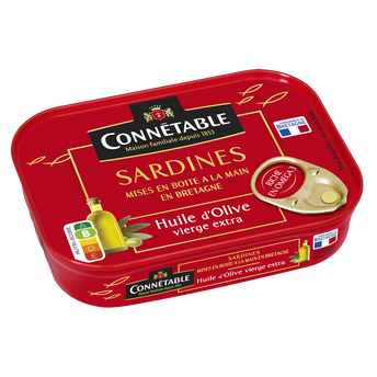 Image de Sardines à l'huile d'olive CONNÉTABLE, boite de