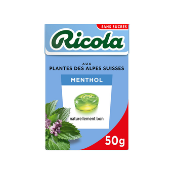 Image de Bonbons menthol ss sucres avec stévia RICOLA boîte