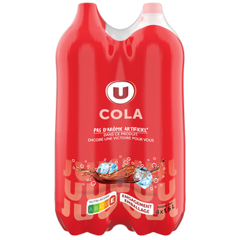 Image de U
Boisson gazéifiée saveur cola avec sucre et édulcorant