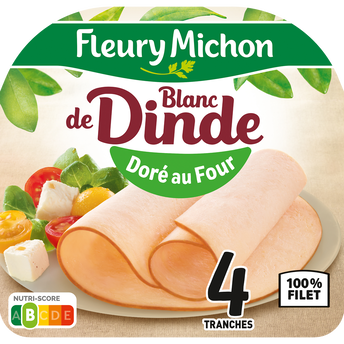 Image de Blanc de dinde doré au four FLEURY MICHON, 4 tranches