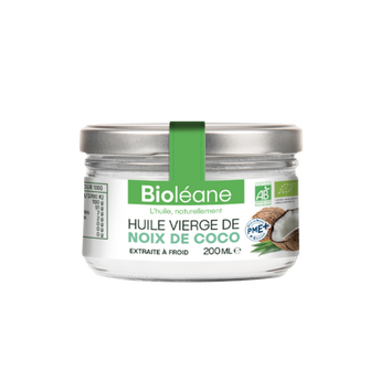 Image de Huile vierge de noix de coco bio BIOLEANE, pot de