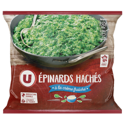 Epinards hâchés à la crème fraîche U, 1kg - Super U, Hyper ...