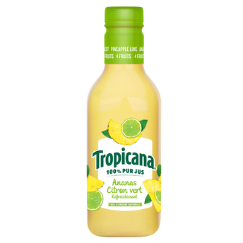 Image de Pur Jus frais réfrigéré d'ananas et citron vert TROPICANA