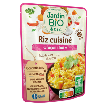Image de Riz long cuisiné façon thai bio JARDIN BIO, doypack