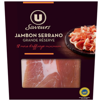 Image de U SAVEURS
Jambon Serrano grande réserve 18 mois d'affinage minimum