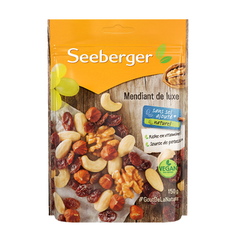 Image de Mélange de graines et fruits Mendiant de luxe SEEBERGER - Sachet