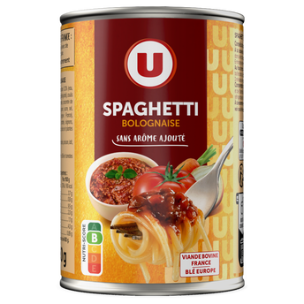 Image de U
Spaghetti bolognaise Boîte de