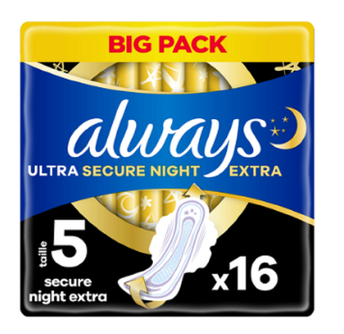 Image de Serviettes Secure Night Extra (t.5) ALWAYS Ultra