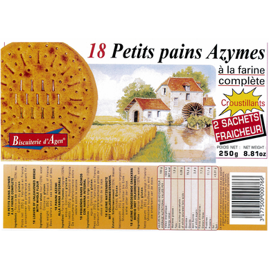 Paquets de crackers de pain azyme hyperprotéinés Line@Diet