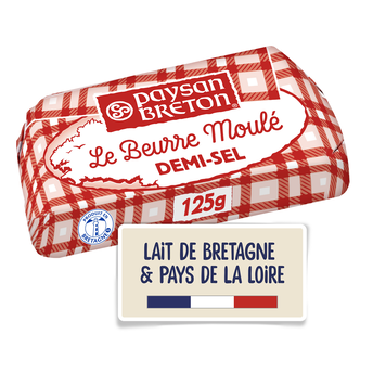 Image de Beurre moulé demi sel PAYSAN BRETON, 80%mg