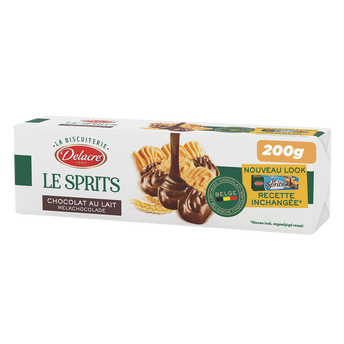 Image de Biscuits le sprits chocolat au lait DELACRE, paquet de