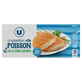 Image de U
Croquettes de poisson à l'ail et aux fines herbes x6