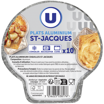 Image de U
Plats aluminium coquilles St-Jacques